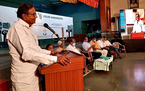 Congress Election Observer P. Chidambaram