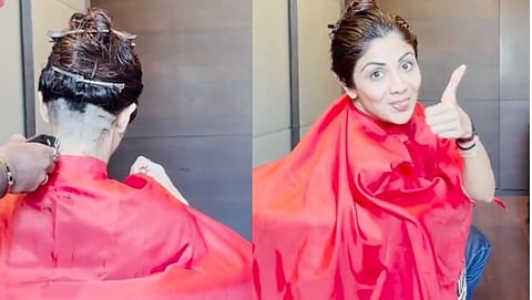 Watch video  Shilpa Shetty new undercut buzz hairstyle 