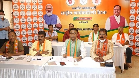 Goa BJP Vishwajeet Rane's health deteriorates during BJP national executive meeting. 