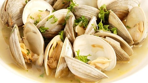Goan Food: clams curry  