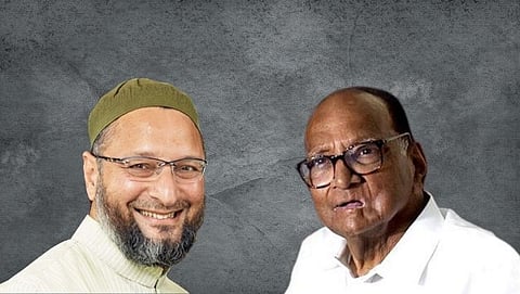 Asaduddin Owaisi and Sharad Pawar