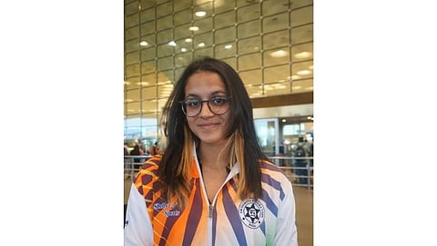 Goa swimmer Sanjana Prabhugavkar in the Indian team