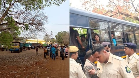 Mayem Protest against Mining Transport