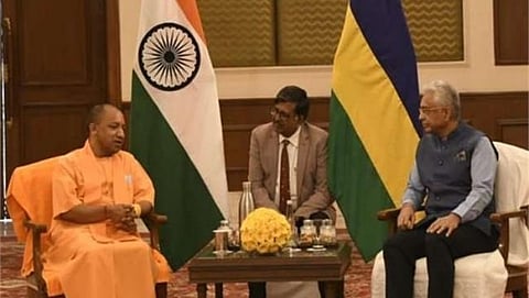 Uttar Pradesh CM yogi meets Mauritius PM Pravind Kumar Jugnauth