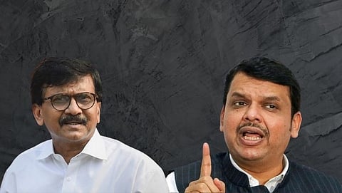 Sanjay Raut and Devendra Fadnavis 