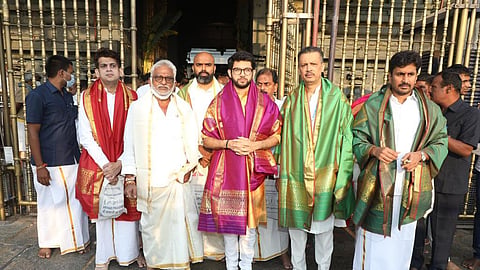 Shivsena Leader Aditya Thackeray Tirupati visit 