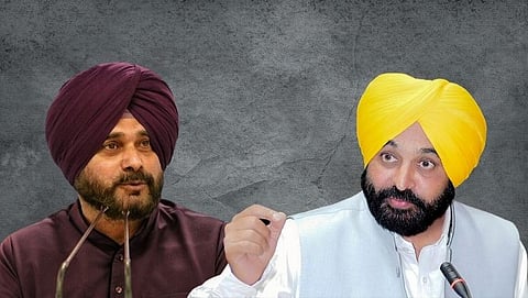 Navjot Singh Sidhu and Bhagwant Mann