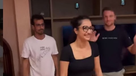 Jose Butler dance video with Yuzvendra Chahal wife Dhanashree Verma 