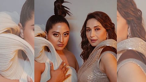 Madhuri Dixit and Raja Kumari