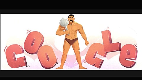 Gama Pehlwan Google Doodle 