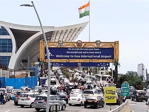 Huge traffic seen at Dabolim International Airport 