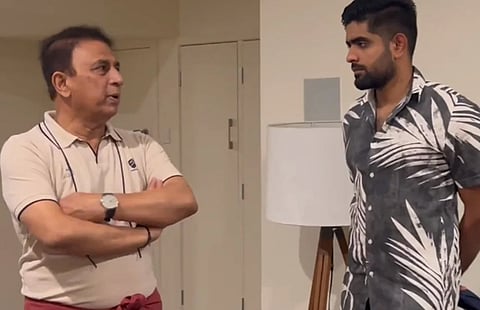 Babar Azam meets Sunil Gavaskar