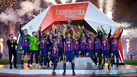 FC Barcelona in the Spanish Supercup final 