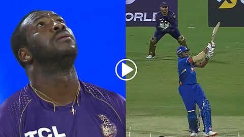 Kieron Pollard Smashes 26 runs in an over on Andre Russell bowling 