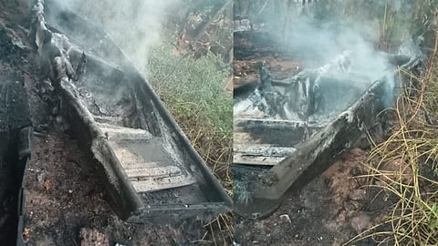 Cacra Beach Boat fire 