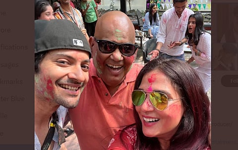 Satish Kaushik Celebrating Holi