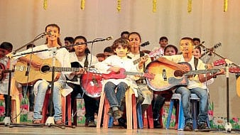 Children participating in various activities organized by Bal Bhavan