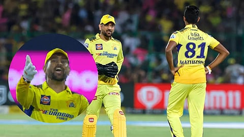MS Dhoni and Matheesha Pathirana