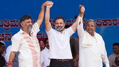 DK Shivakumar & Rahul Gandhi  Siddaramaiah