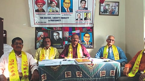 Madhu Naik at the press conference of OBC Federation in Ponda