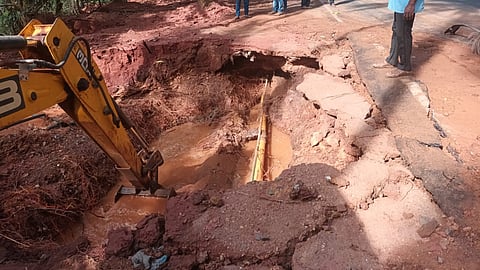Water pipeline burst at Ponda -Curti
