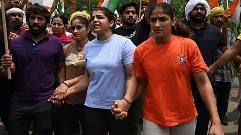 Wrestlers Protest