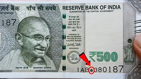 Star Mark On 500 Note