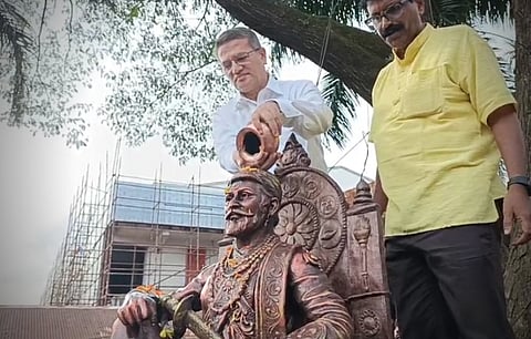 Shivaji Maharaj Statue Reinstalled At Karaswada-Acoi Mapusa Goa