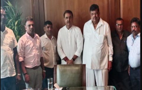 Churchill Alemao And NCP praful patel visit