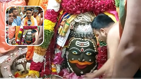 Goa CM Pramod Sawant offers prayers at Mahakal temple in Ujjain, Madhya Pradesh