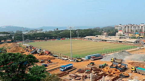 football stadium Campal Ground Construction:  