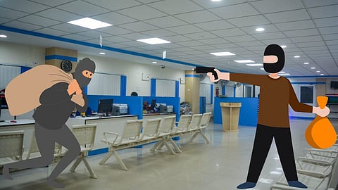 Ajmer police arrested a doctor and his mechanic friend who robbed a  bank in Kishangarh brandishing a toy pistol and a fake dynamite box.