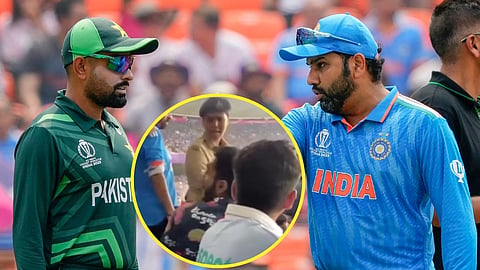 Fight between Female Police officer and a Fan during India vs Pakistan match