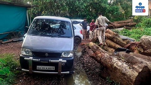 Teak Wood Smuggling At Assolda Curchorem