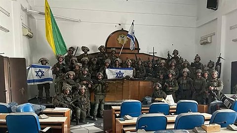 Israel Finally Captures Hamas 'Parliament', IDF Raises Israeli Flag.