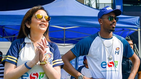 Nita Ambani and Hardik Pandya