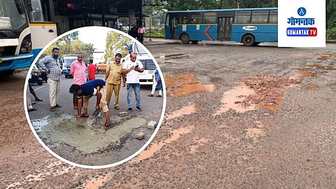 Margao Bus Stand Road Damaged