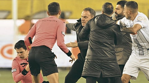 Turkey Football referee punched