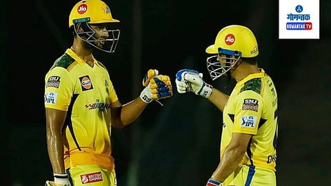 Shivam Dube  And Dhoni 