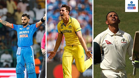 Virat Kohli, Pat Cummins, Usman Khawaja