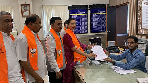 BJP South Goa candidate Pallavi Dempo files nomination