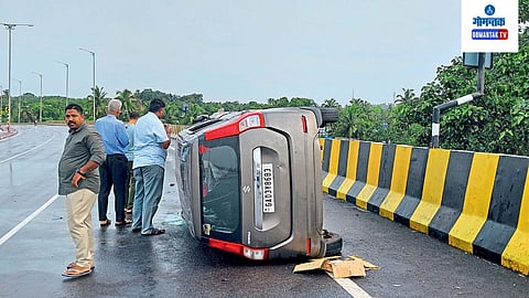 Zuari Bridge: पोलिसांत अद्याप अपघाताची नोंद नाही