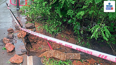 Malpe Pernem Road: वेळीच बांधकाम न केल्यास पावसामुळे तेथील माती ढासळून हा रस्ता वाहतुकीसाठी बंद होण्याची भीती 