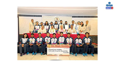 Goa Sports: ३७व्या राष्ट्रीय क्रीडा स्पर्धेतील पदकविजेत्यांना बक्षिसांतर्गत रोख रक्कम देण्याचा शब्द शनिवारी गोवा ऑलिंपिक असोसिएशनने पाळला