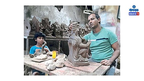 Canacona: गणेश चित्र शाळांतून दरवर्षी सरासरी पांच हजार लहान मोठ्या आकाराच्या गणेश मूर्ती तयार केल्या जातात