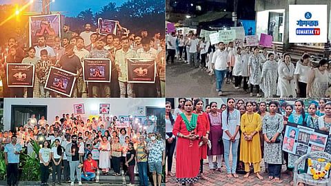 Goa Protest: गोवा विद्यापीठातील सीसीटीव्ही यंत्रणा सुधारा ऋषभ फळदेसाईंची मागणी; निषेध मोर्चात विद्यार्थ्यांचा मोठा सहभाग