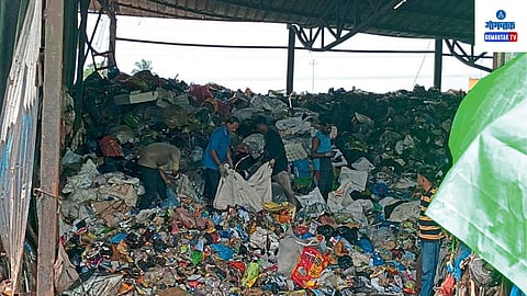 Sancoale Panchayat sada varunapuri road garbage dumping issue