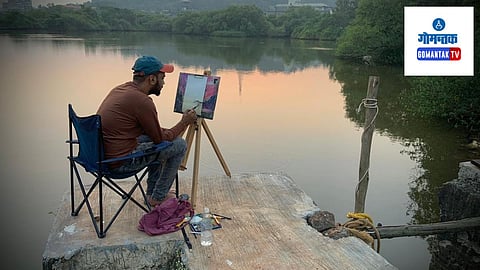 Ashish Phal Dessai Interview:  विविध स्पर्धांमध्ये भाग घेतल्यानंतर या तरुणाची आता गोव्यात कलादालनत चित्रप्रदर्शनं भरतात