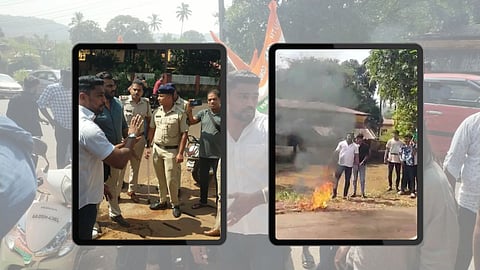 युथ काँग्रेसची म्हार्दोळ पोलिस ठाण्यावर धडक, Cash For Job प्रकरणी आक्रमक; मुख्यमंत्र्यांच्या राजीनाम्याची मागणी! 
