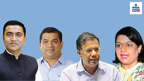 Pramod Sawant, Rohan Khaunte, Vishwajit Rane,  Divya Rane